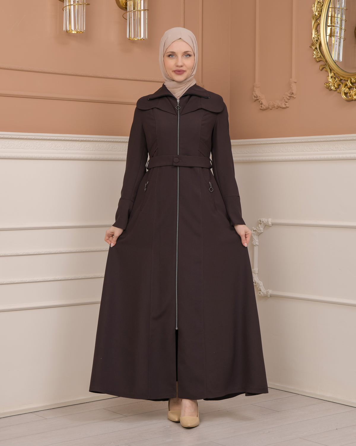 Übergangsmantel aus Clarita-Stoff mit Satinfutter (1224) - Lila