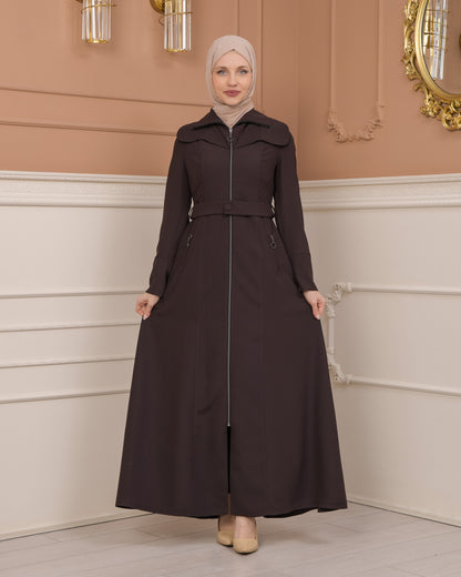 Übergangsmantel aus Clarita-Stoff mit Satinfutter (1224) - Lila