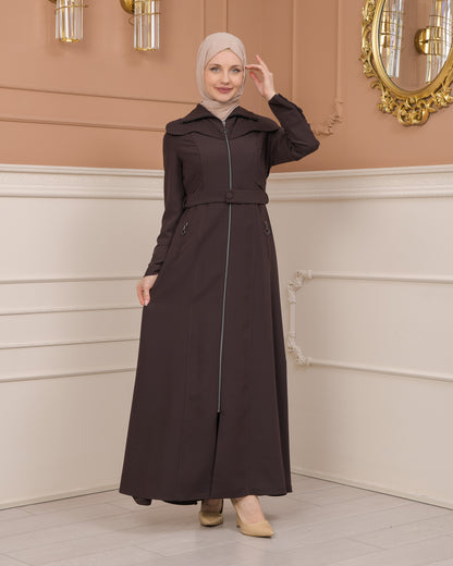 Übergangsmantel aus Clarita-Stoff mit Satinfutter (1224) - Lila