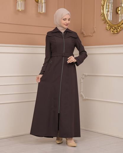 Übergangsmantel aus Clarita-Stoff mit Satinfutter (1224) - Lila