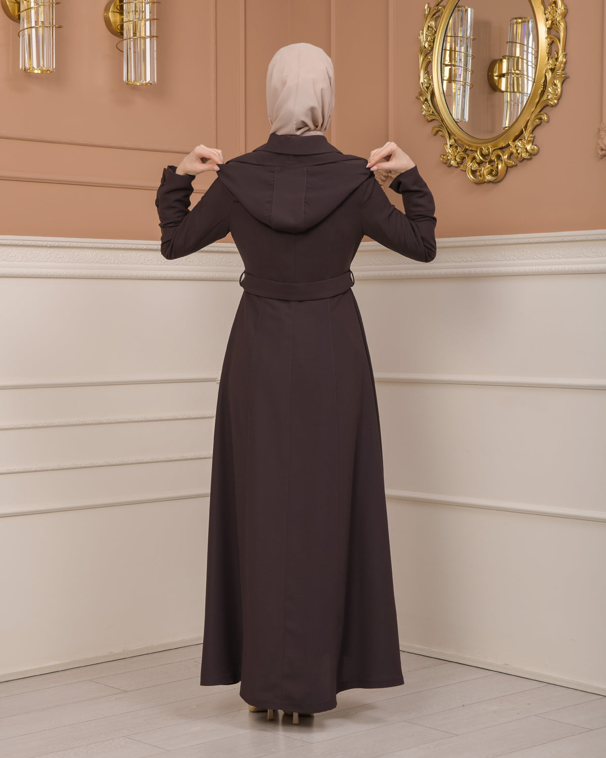 Übergangsmantel aus Clarita-Stoff mit Satinfutter (1224) - Lila