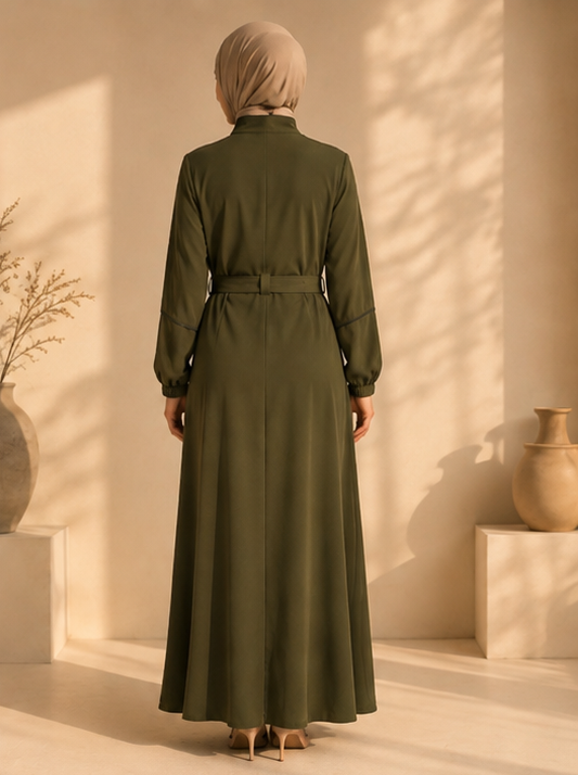 715  عباية صدر ردة - Khaki