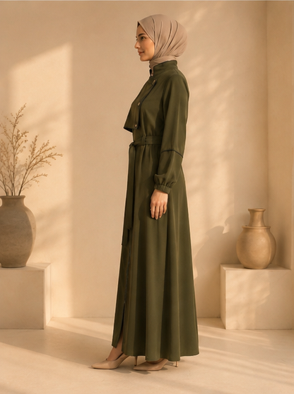 715  عباية صدر ردة - Khaki