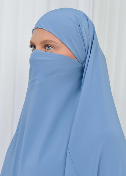 ISLAMIC WEARING Hijab 2Pieces Madine LIGRA Sleeve 822 - Babyblau