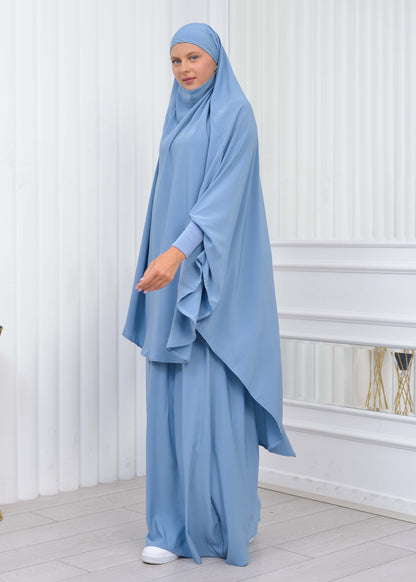 ISLAMIC WEARING Hijab 2Pieces Madine LIGRA Sleeve 822 - Babyblau