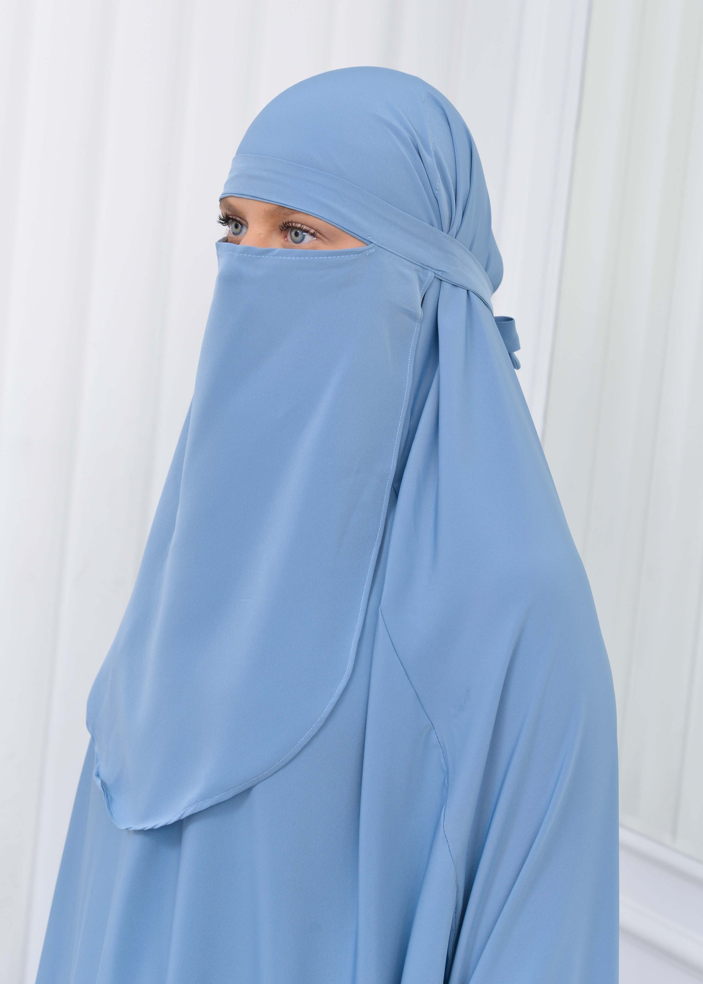 ISLAMIC WEARING Hijab 2Pieces Madine LIGRA Sleeve 822 - Babyblau