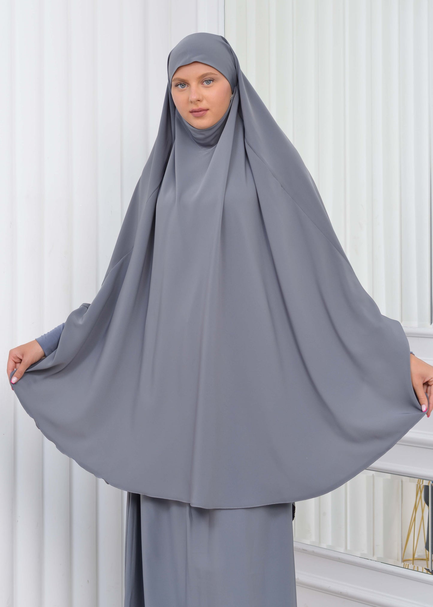ISLAMIC WEARING Hijab 2Pieces Madine LIGRA Sleeve 822 - Anthrazit