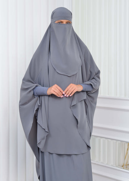 ISLAMIC WEARING Hijab 2Pieces Madine LIGRA Sleeve 822 - Anthrazit