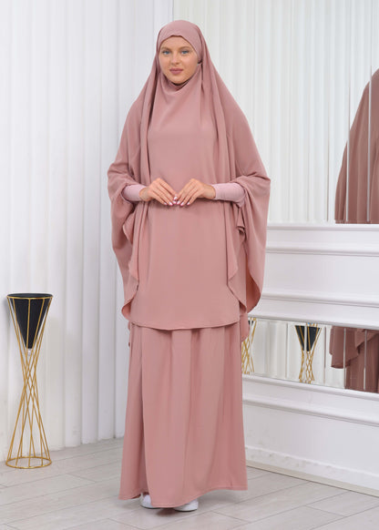 ISLAMIC WEARING Hijab 2Pieces Madine LIGRA Sleeve 822 - Puder