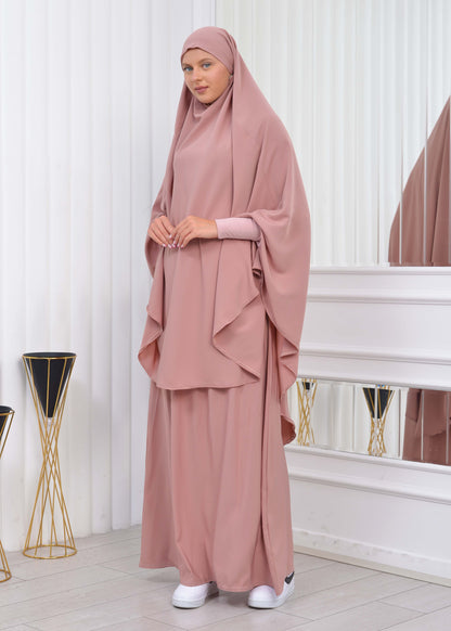 ISLAMIC WEARING Hijab 2Pieces Madine LIGRA Sleeve 822 - Puder