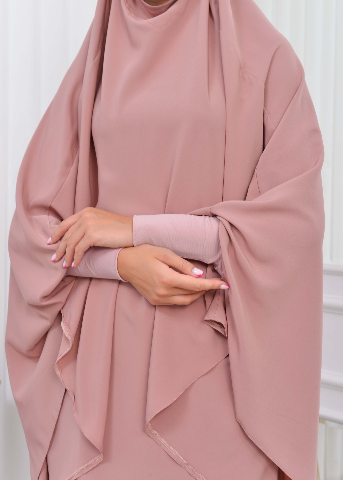 ISLAMIC WEARING Hijab 2Pieces Madine LIGRA Sleeve 822 - Puder
