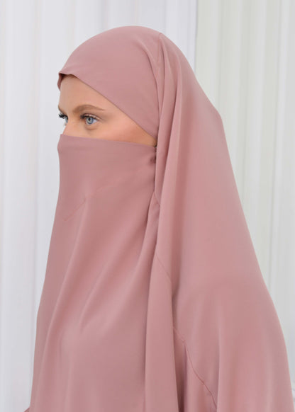 ISLAMIC WEARING Hijab 2Pieces Madine LIGRA Sleeve 822 - Puder