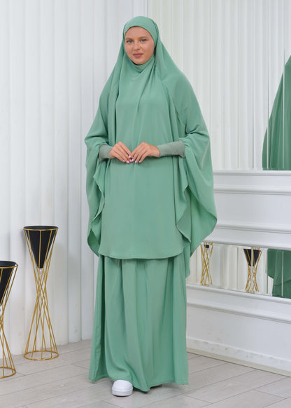 ISLAMIC WEARING Hijab 2Pieces Madine LIGRA Sleeve 822 - Mint