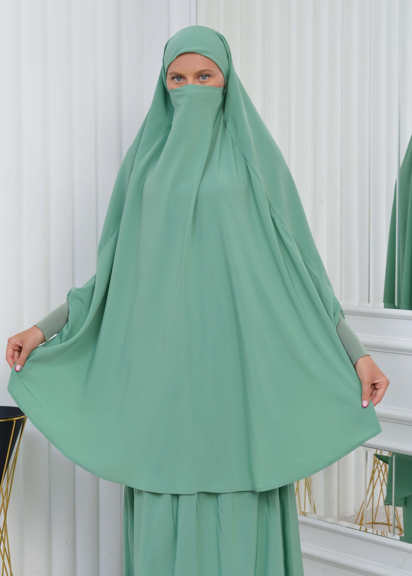 ISLAMIC WEARING Hijab 2Pieces Madine LIGRA Sleeve 822 - Mint