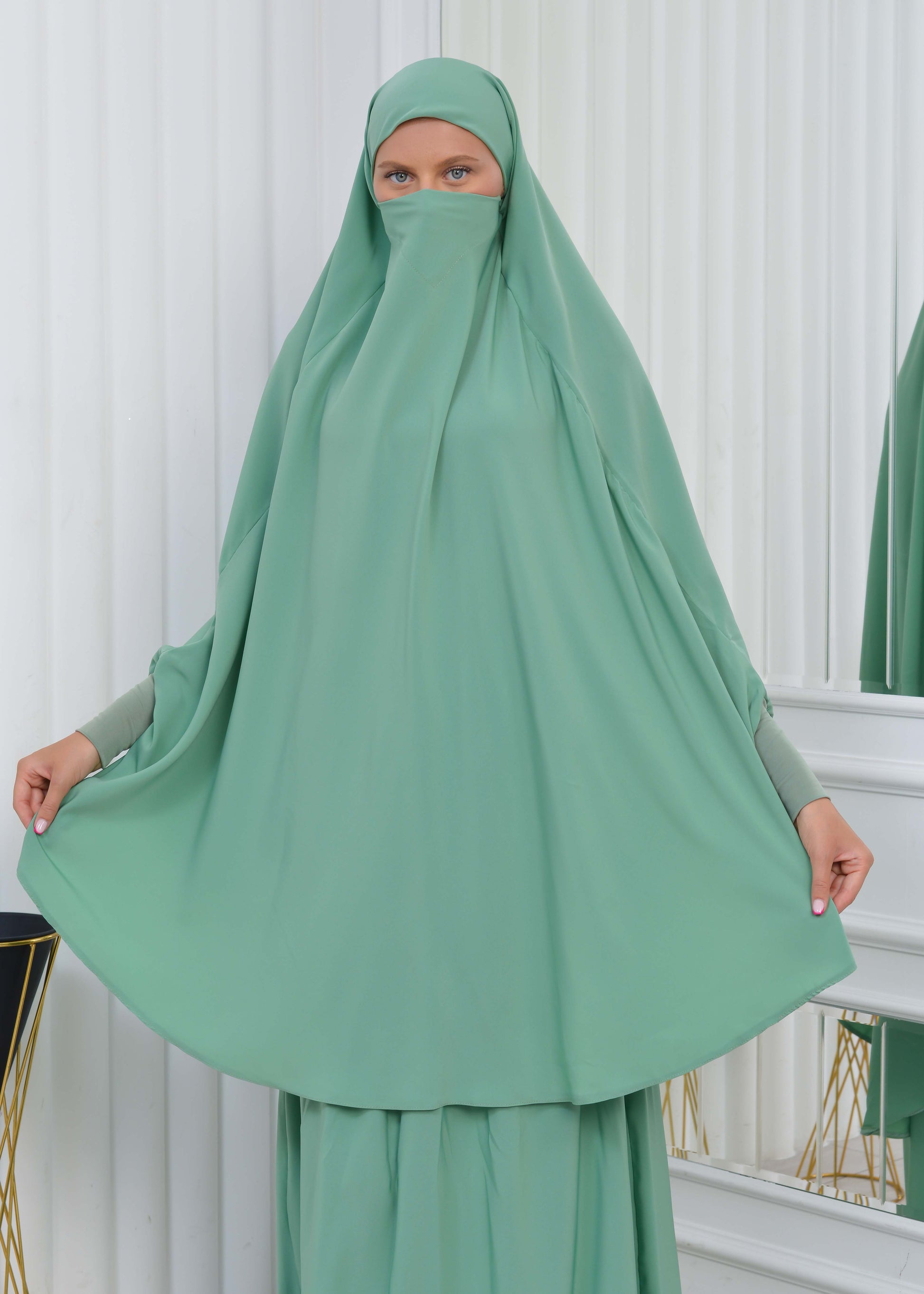 ISLAMIC WEARING Hijab 2Pieces Madine LIGRA Sleeve 822 - Mint