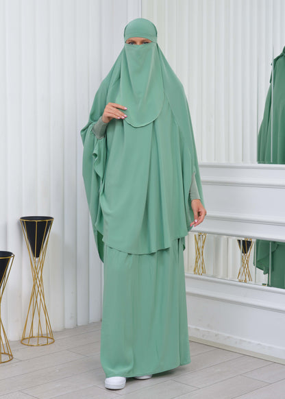 ISLAMIC WEARING Hijab 2Pieces Madine LIGRA Sleeve 822 - Mint