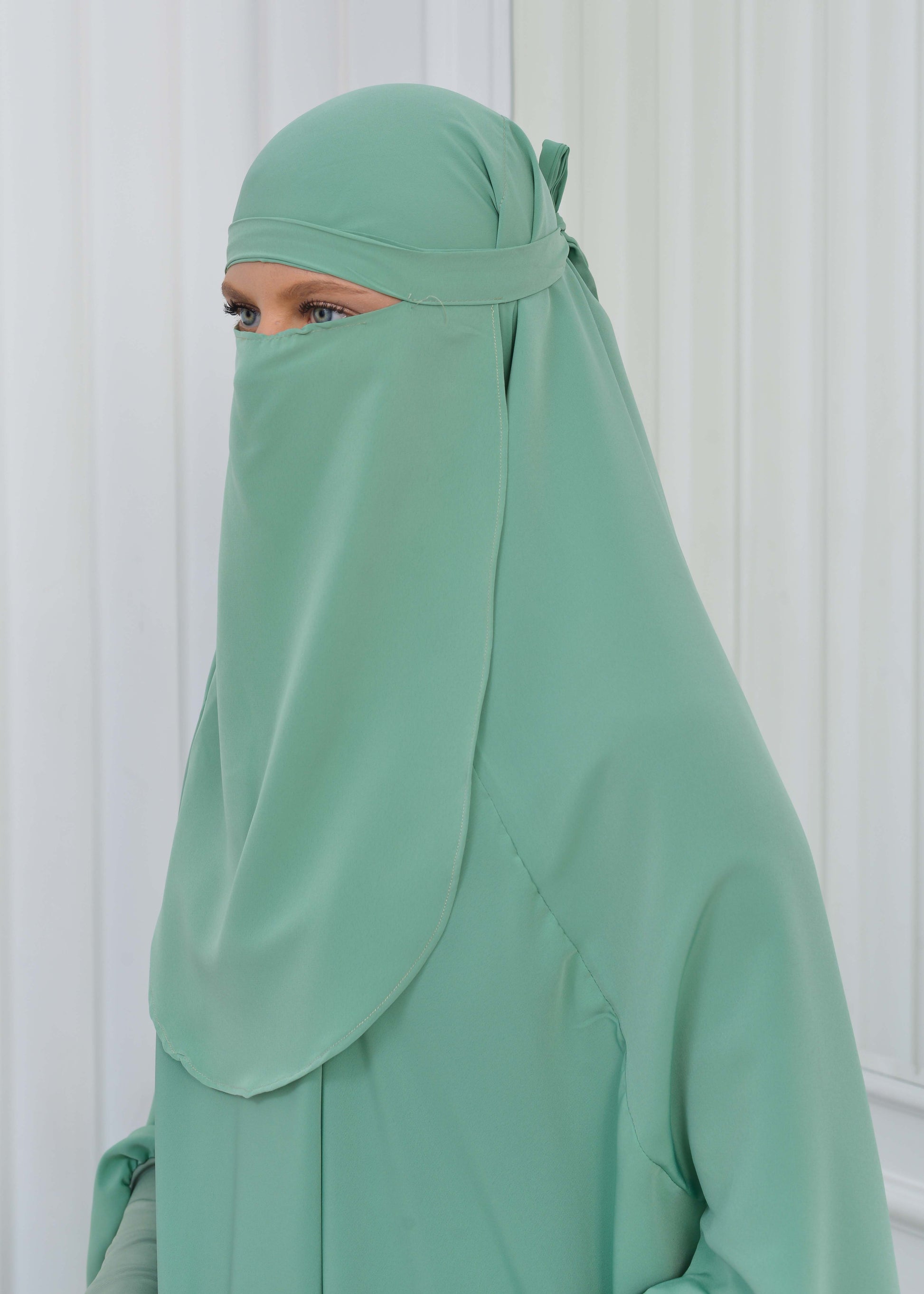 ISLAMIC WEARING Hijab 2Pieces Madine LIGRA Sleeve 822 - Mint