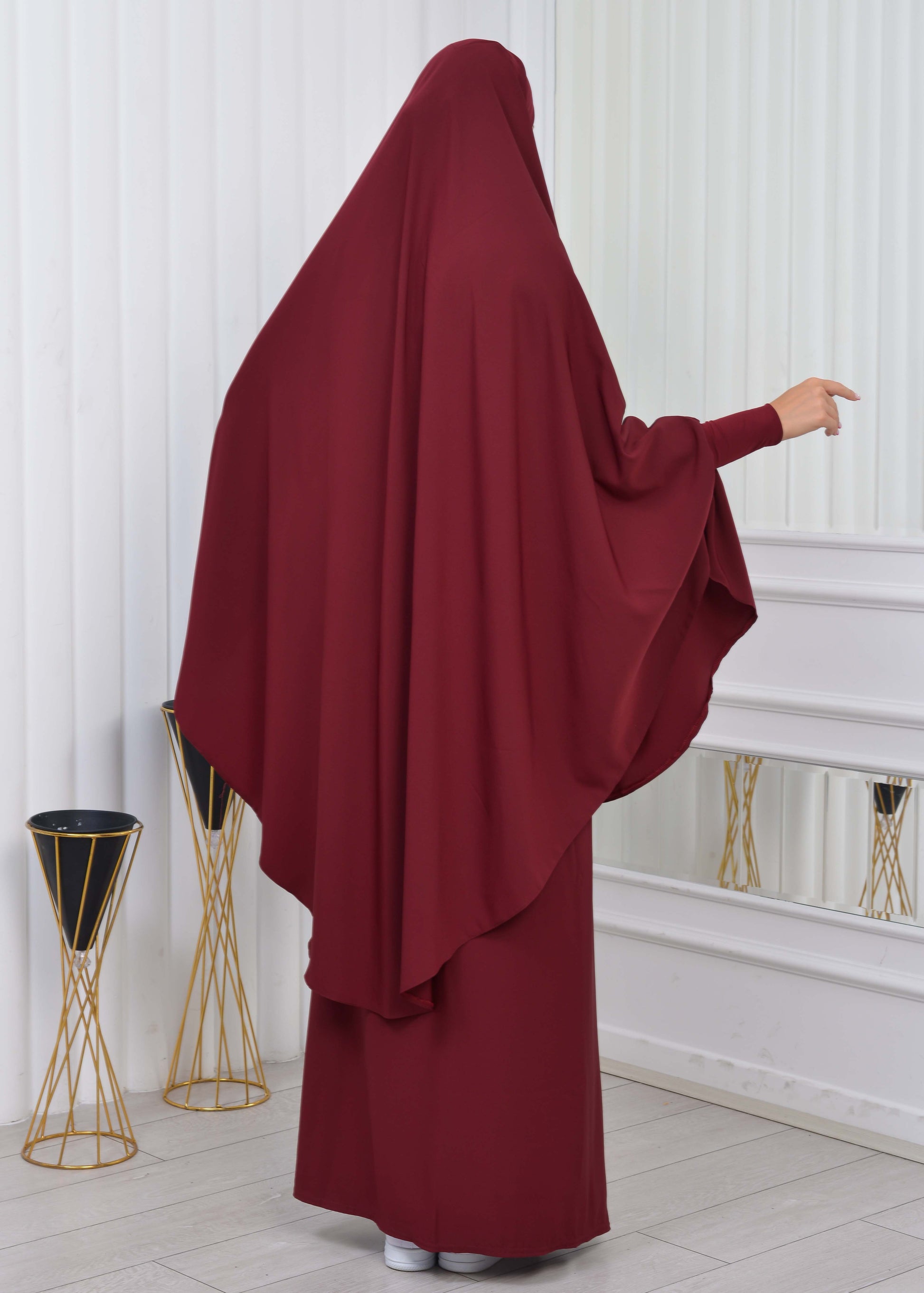 ISLAMIC WEARING Hijab 2Pieces Madine LIGRA Sleeve 822 - Bordeaux