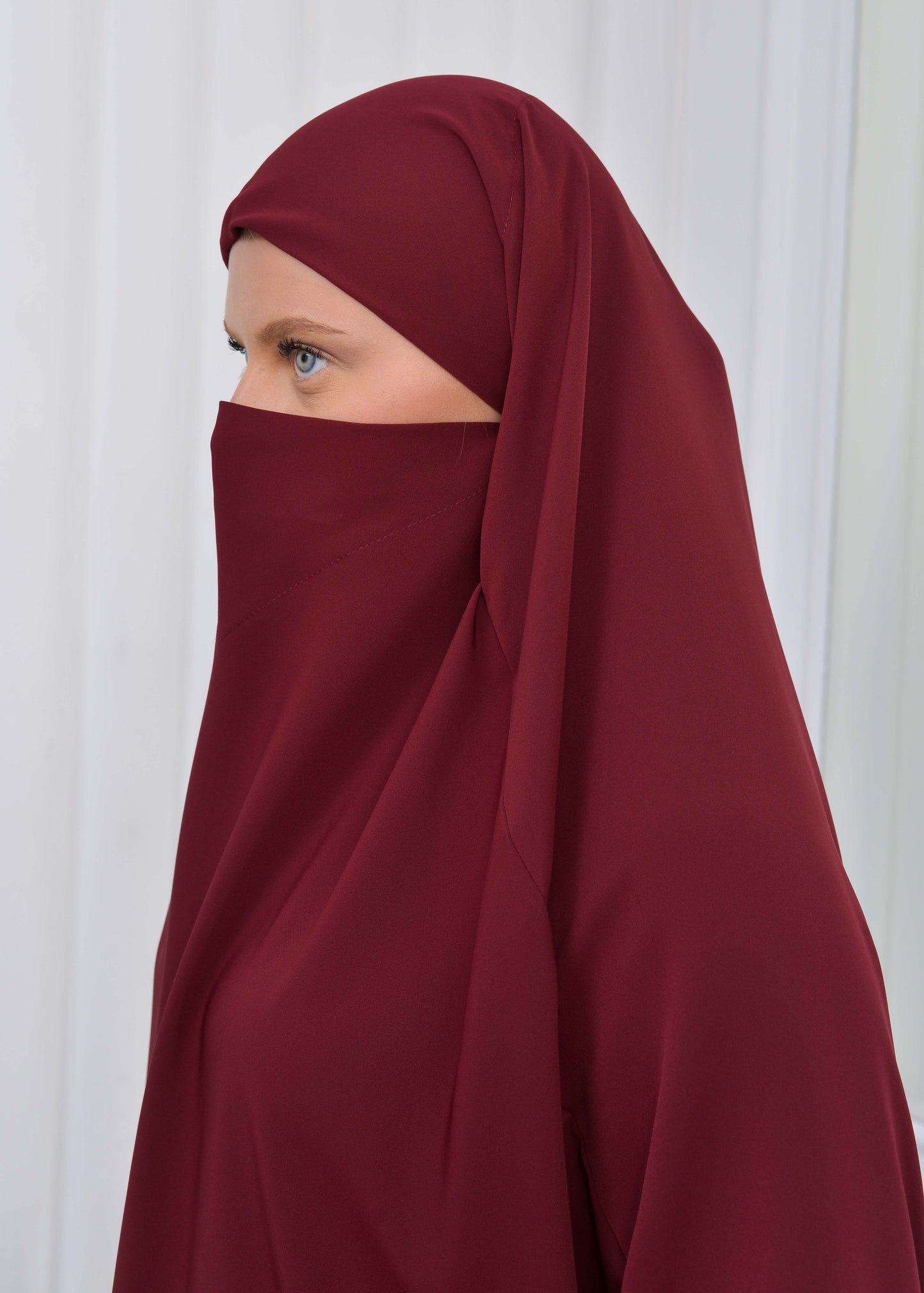 ISLAMIC WEARING Hijab 2Pieces Madine LIGRA Sleeve 822 - Bordeaux