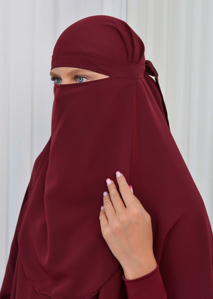 ISLAMIC WEARING Hijab 2Pieces Madine LIGRA Sleeve 822 - Bordeaux