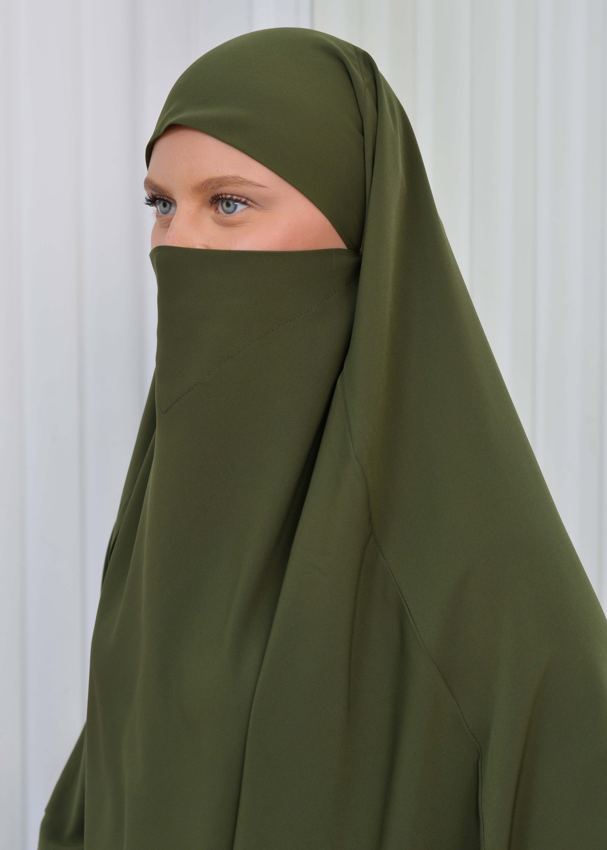 ISLAMIC WEARING Hijab 2Pieces Madine LIGRA Sleeve 822 - Khaki