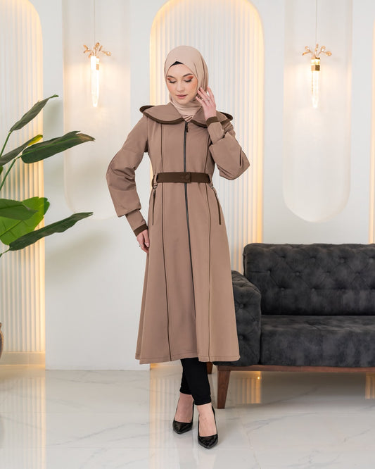 Trenchcoat mit Broschüren-Detail und Satinfutter 1241 - Beige