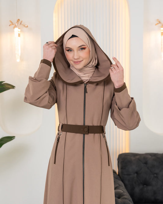 Trenchcoat mit Broschüren-Detail und Satinfutter 1241 - Beige